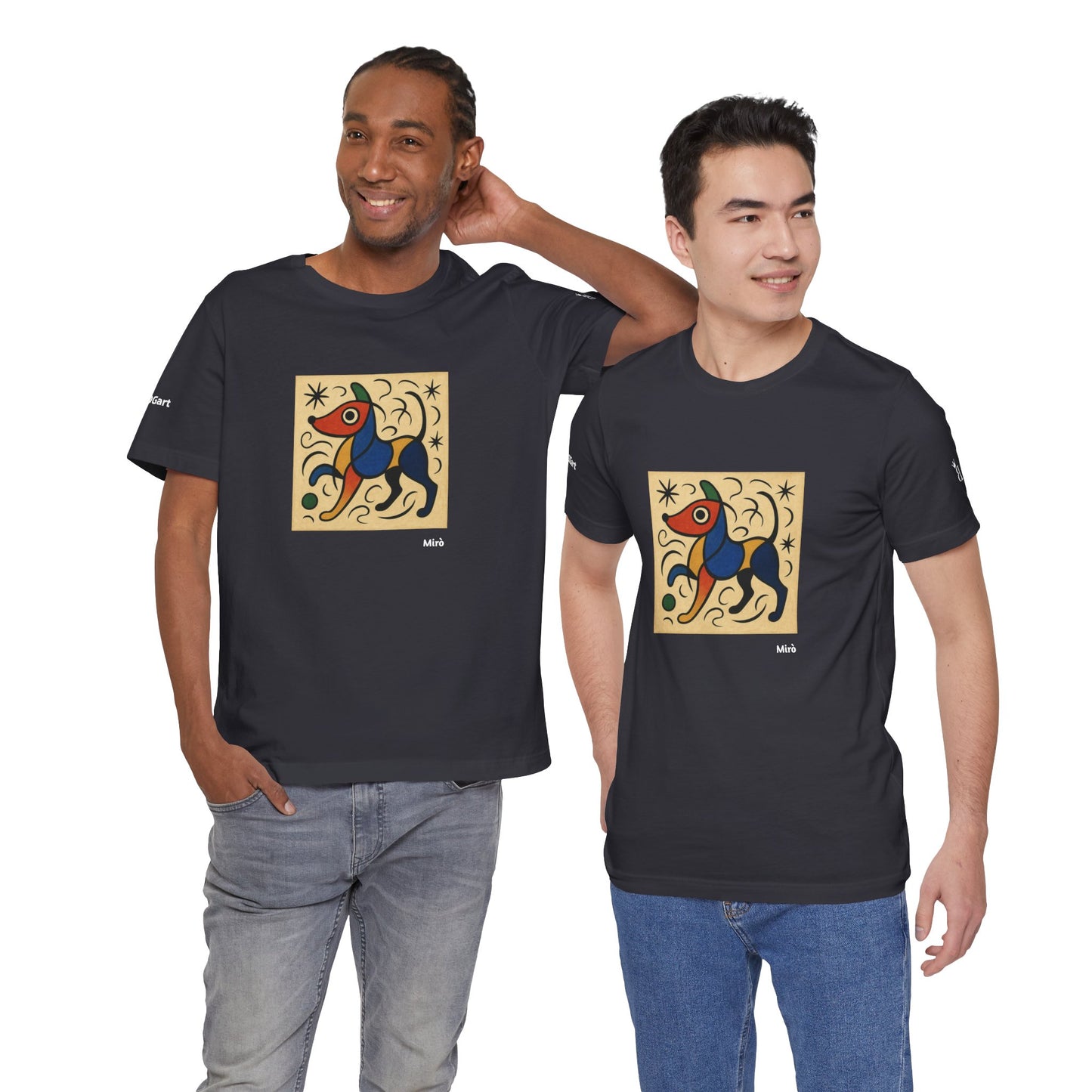T-Shirt unisex  DOGART - MIRO - Dipinto iconico rivisitato con i cani