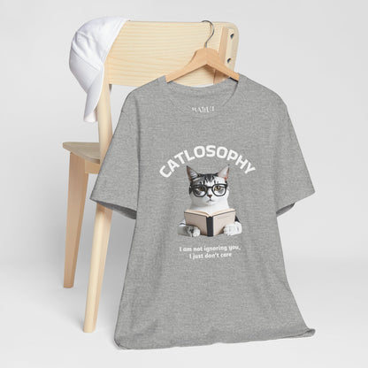 Catlosophy Unisex Jersey Maglietta a maniche corte – Design "Non ti sto ignorando, solo che non me ne frega niente"