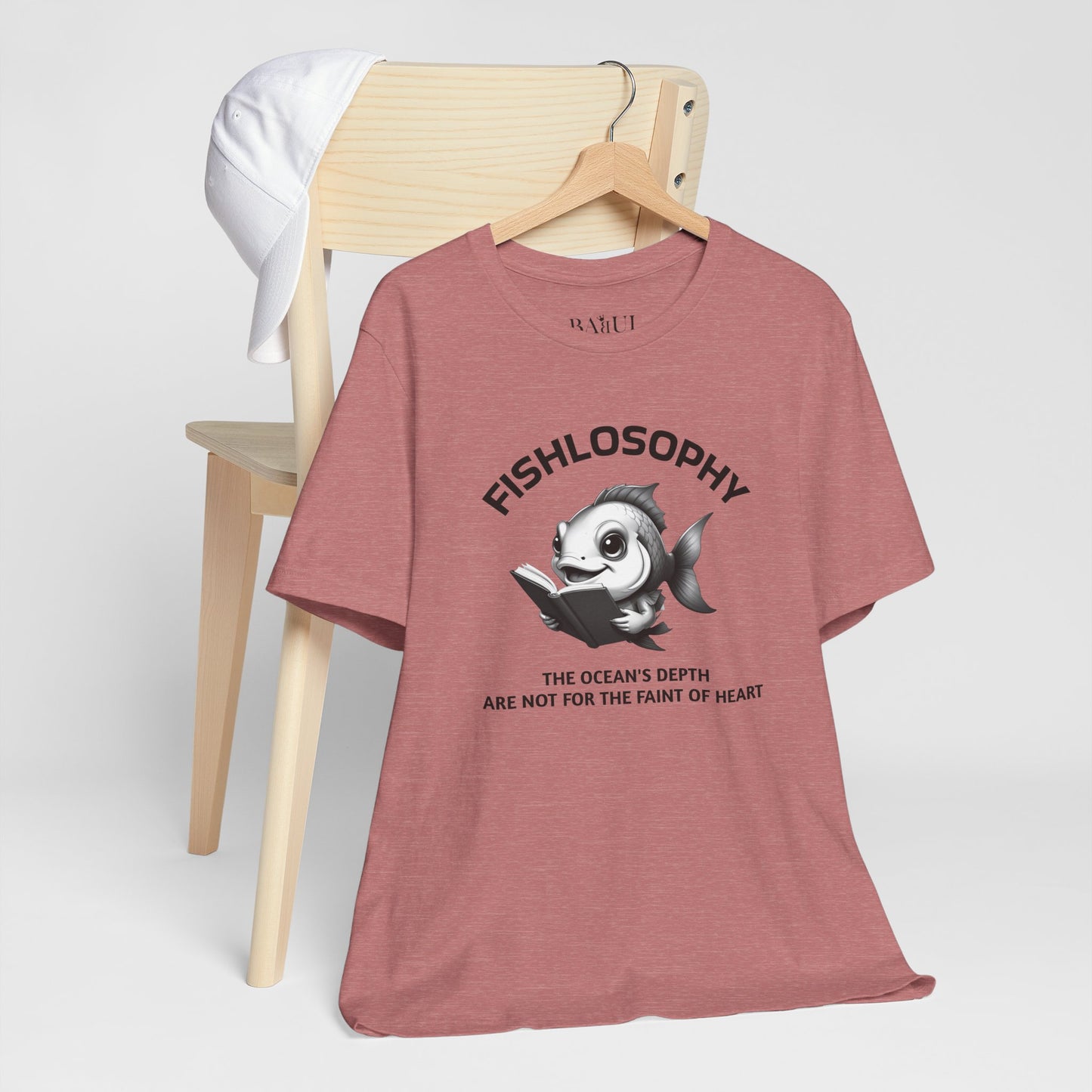 Fishlosophy Unisex Jersey Maglietta a maniche corte – Vedi la vastità anche in piccoli spazi.