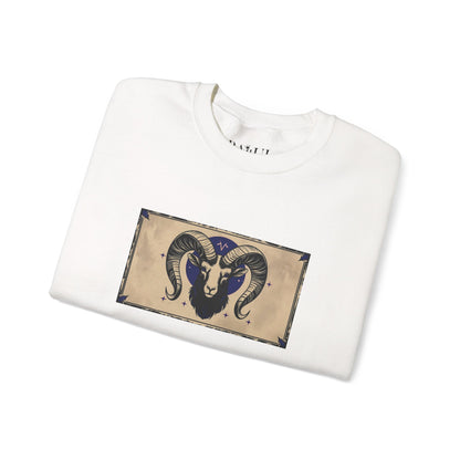 Ariete - Felpa Zodiaco Gotico, grafica in Blu