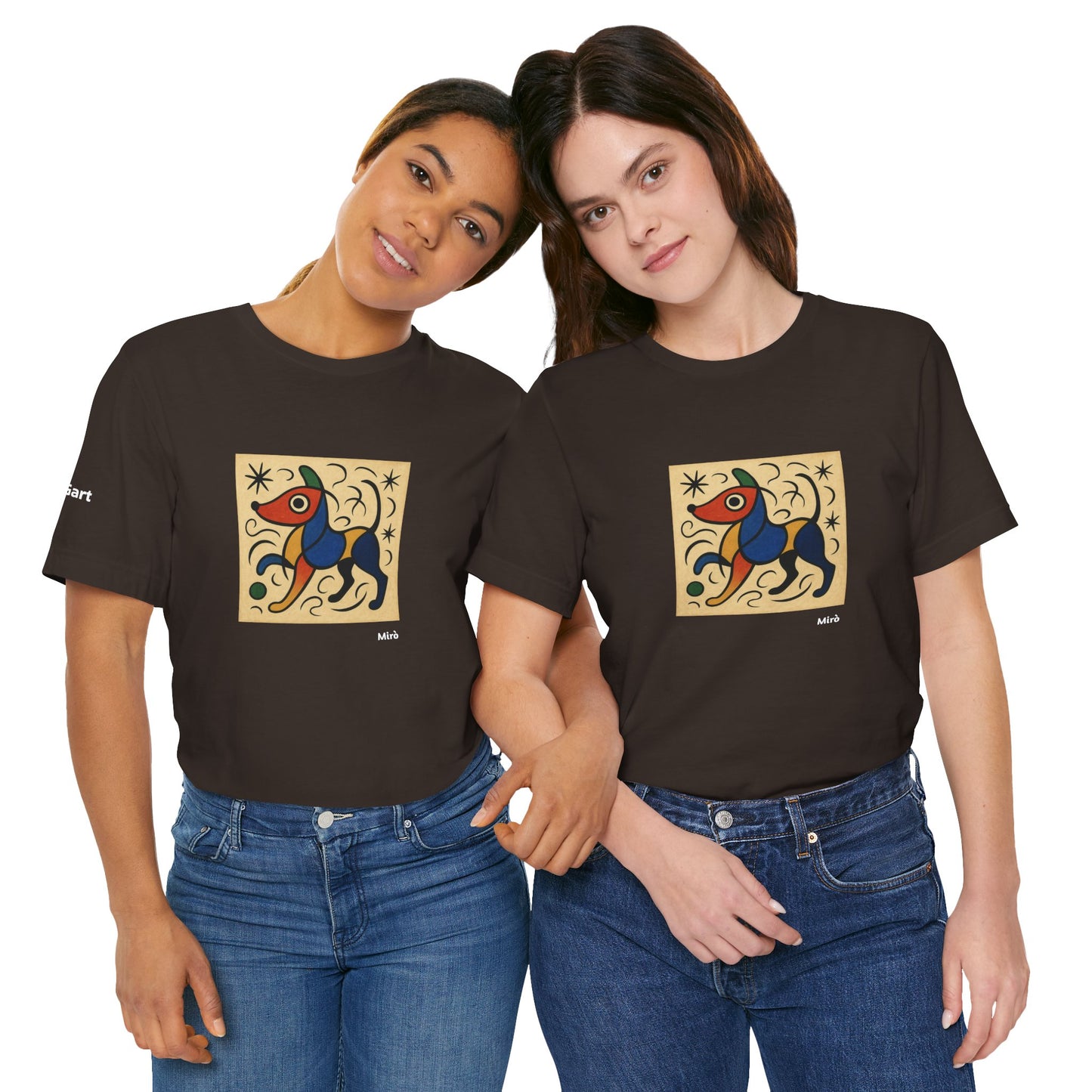 T-Shirt unisex  DOGART - MIRO - Dipinto iconico rivisitato con i cani