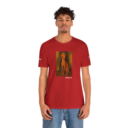 Unisex T-Shirt con cane DOGART  - MODIGLIANI - Un dipinto iconico rivisitato con i cani
