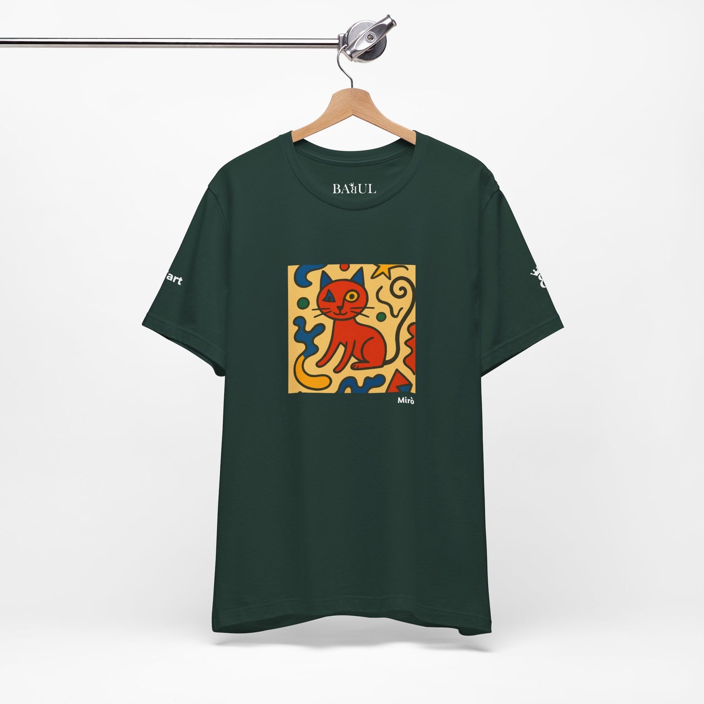 T-shirt unisex CATART - MIRO - Dipinto iconico rivisitato con i gatti
