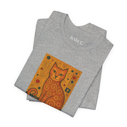 T-shirt unisex CATART - KLIMT - Dipinto iconico rivisitato con i gatti