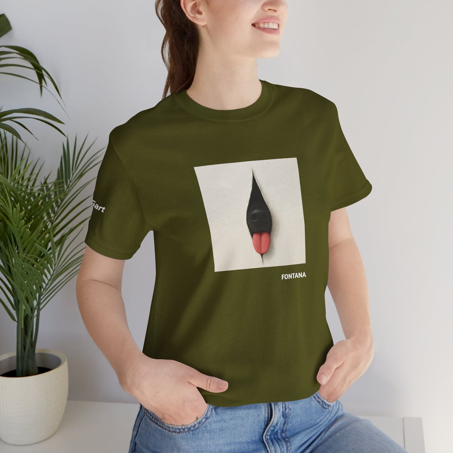 T-Shirt unisex  DOGART - FONTANA - Un dipinto iconico rivisitato con i cani