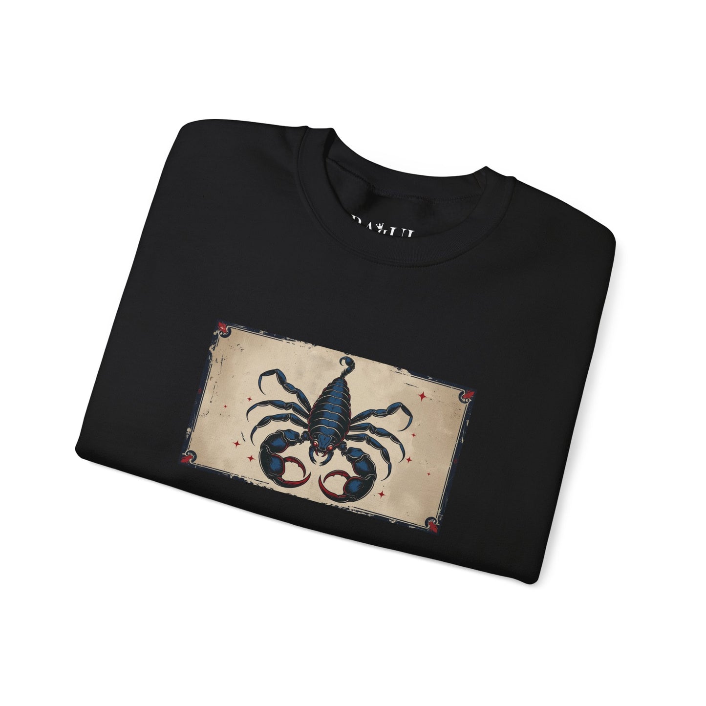 Scorpione - Felpa Zodiaco Gotico, grafica in Blu
