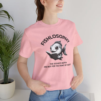 Fishlosophy Unisex Jersey Maglietta a maniche corte – Vedi la vastità anche in piccoli spazi.