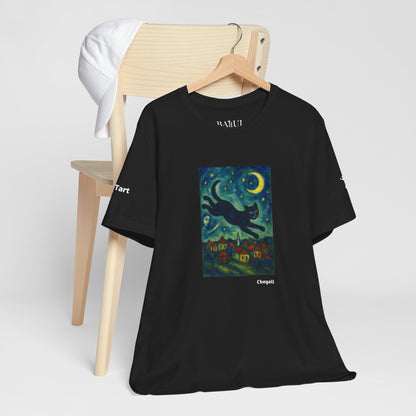 T-shirt unisex CATART - MARC CHAGALL - Un dipinto iconico rivisitato con i gatti