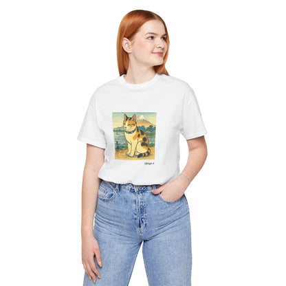 T-Shirt unisex CATART - Stile artistico giapponese UKIYO-E - Pittura iconica rivisitata con i gatti