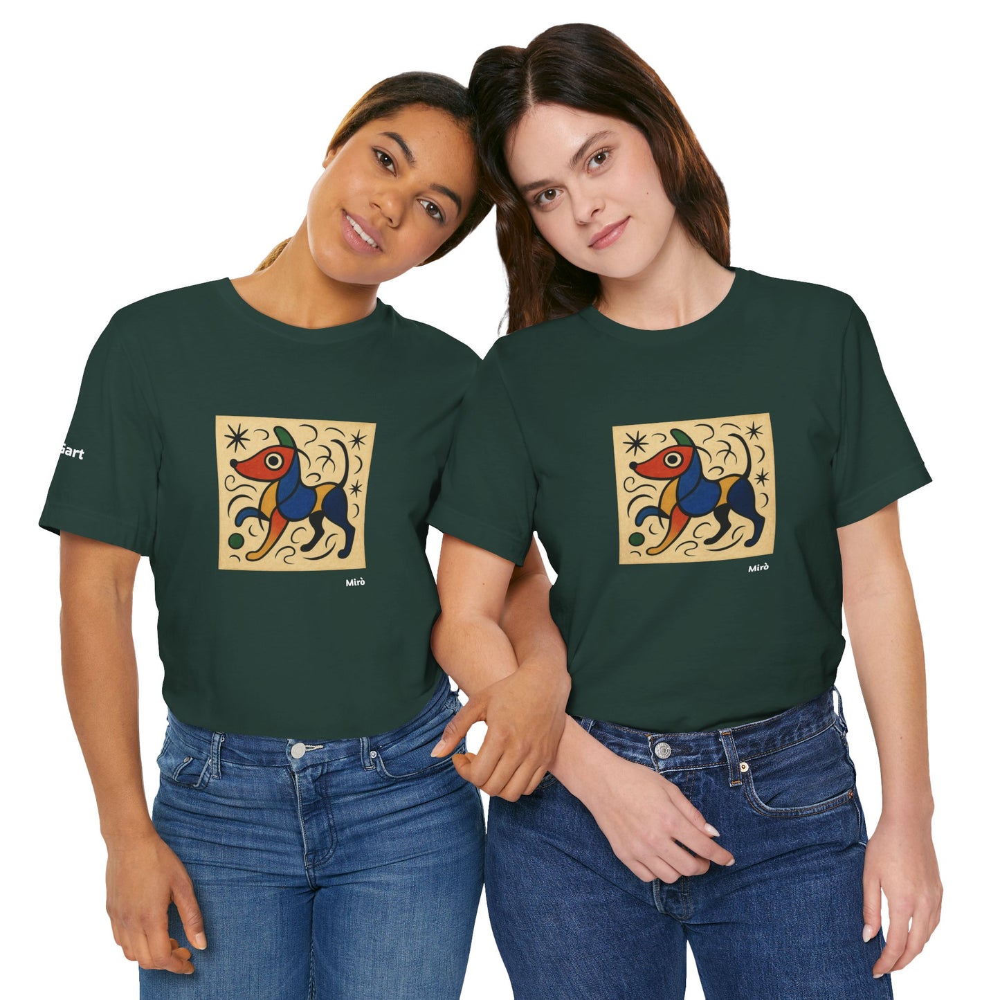 T-Shirt unisex  DOGART - MIRO - Dipinto iconico rivisitato con i cani