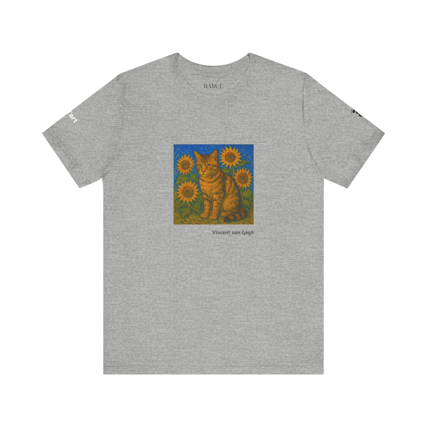 T-shirt unisex CATART - Vincent van Gogh - Un dipinto iconico rivisitato con i gatti