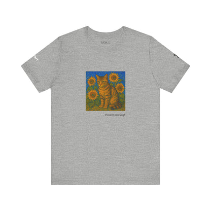 T-shirt unisex CATART - Vincent van Gogh - Un dipinto iconico rivisitato con i gatti