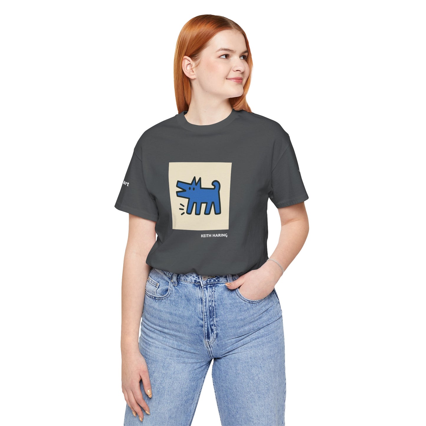 Unisex T-Shirt con cane DOGART  - KEITH HARING - Dipinto iconico rivisitato con i cani