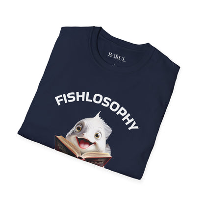 Maglietta unisex Fishlosophy - Design con vibrazioni oceaniche e domande sulla vita - PERLE DI SAGGEZZA DAL MONDO DEI PESCI