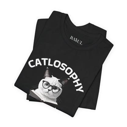 Catlosophy Unisex Jersey Maglietta a maniche corte – Design "Riposare non è pigrizia"