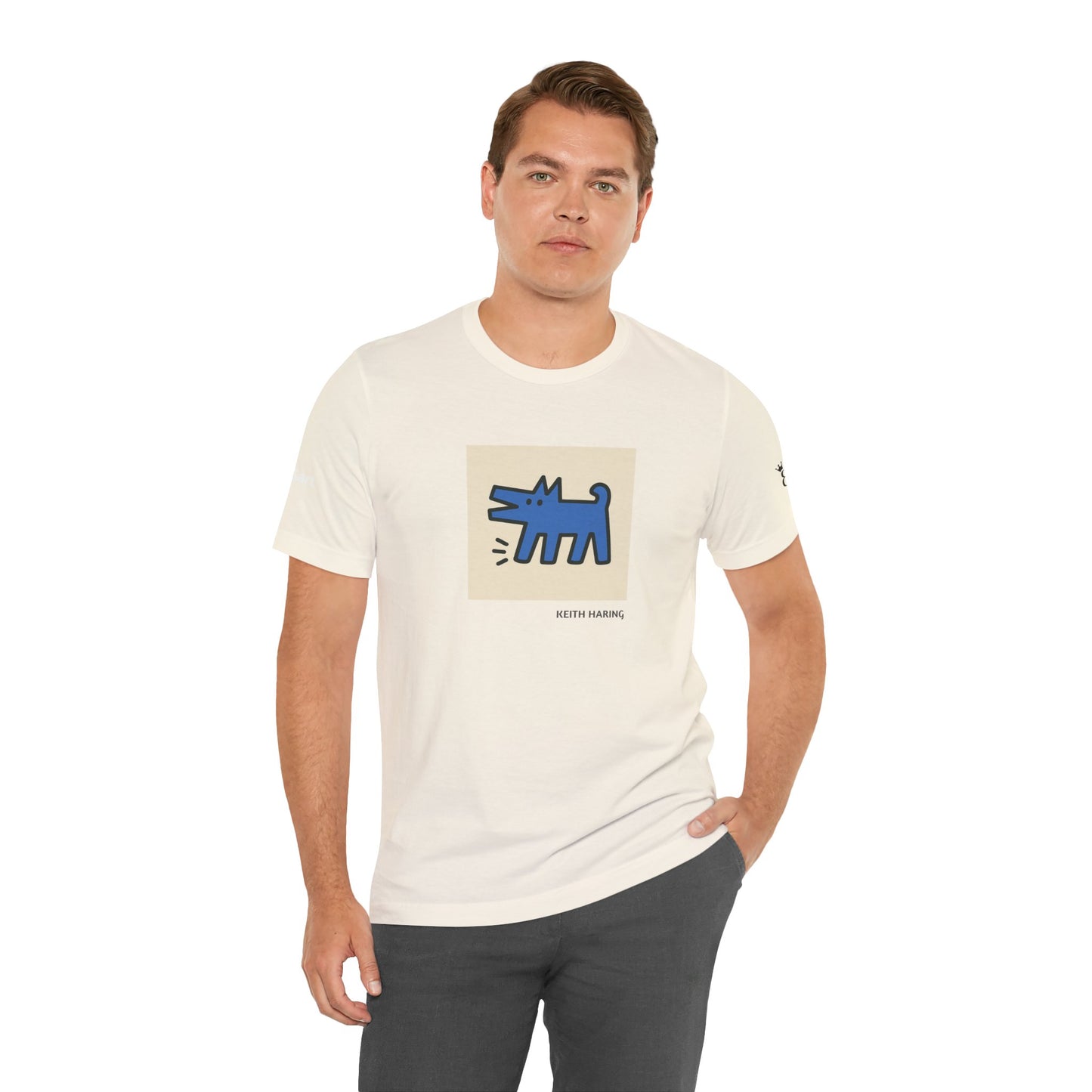 Unisex T-Shirt con cane DOGART  - KEITH HARING - Dipinto iconico rivisitato con i cani