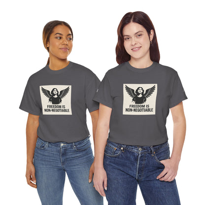 Rebel Graphic Tee - Unisex Heavy Cotton T-Shirt for the Wild at Heart. Rebel Tees, Born to Be Worn - FREEDOM IS NON-NEGOTIABLE