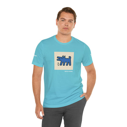 Unisex T-Shirt con cane DOGART  - KEITH HARING - Dipinto iconico rivisitato con i cani