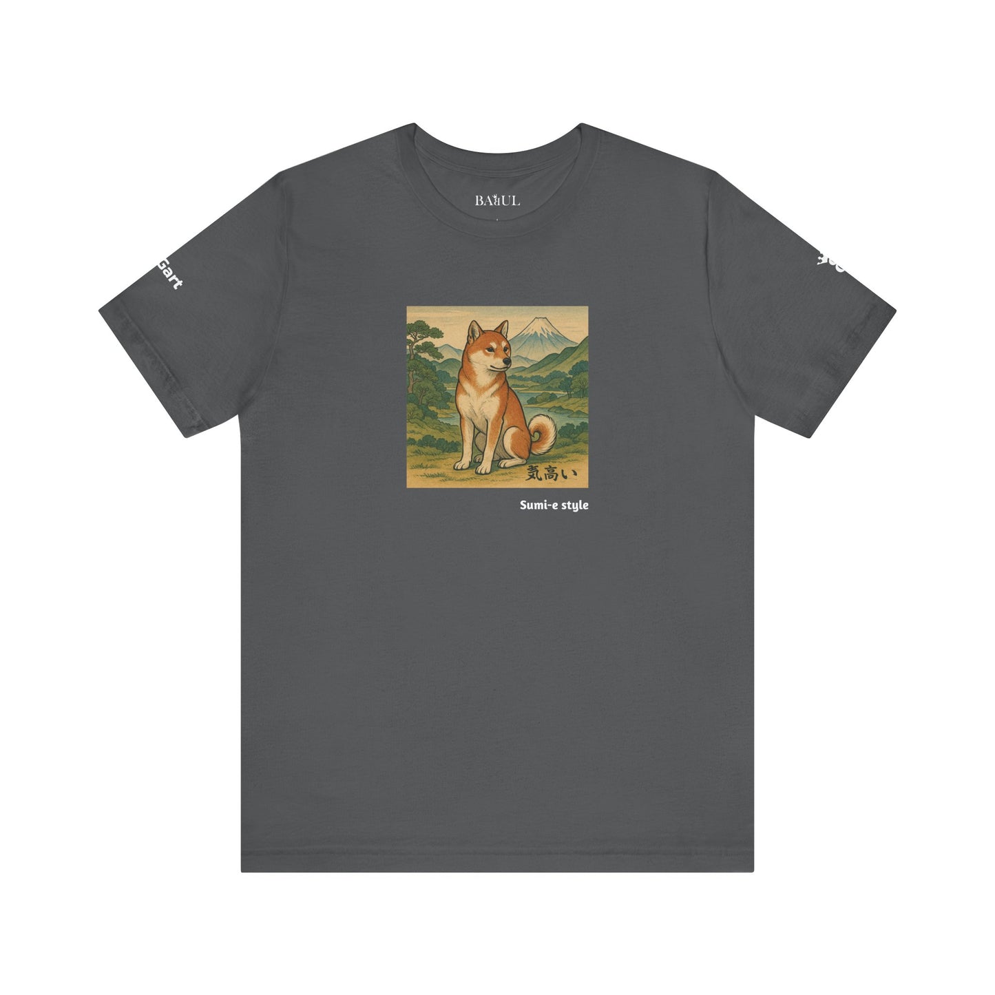 Unisex T-Shirt con cane DOGART - STILE SUMI-E - Dipinto iconico rivisitato con i cani