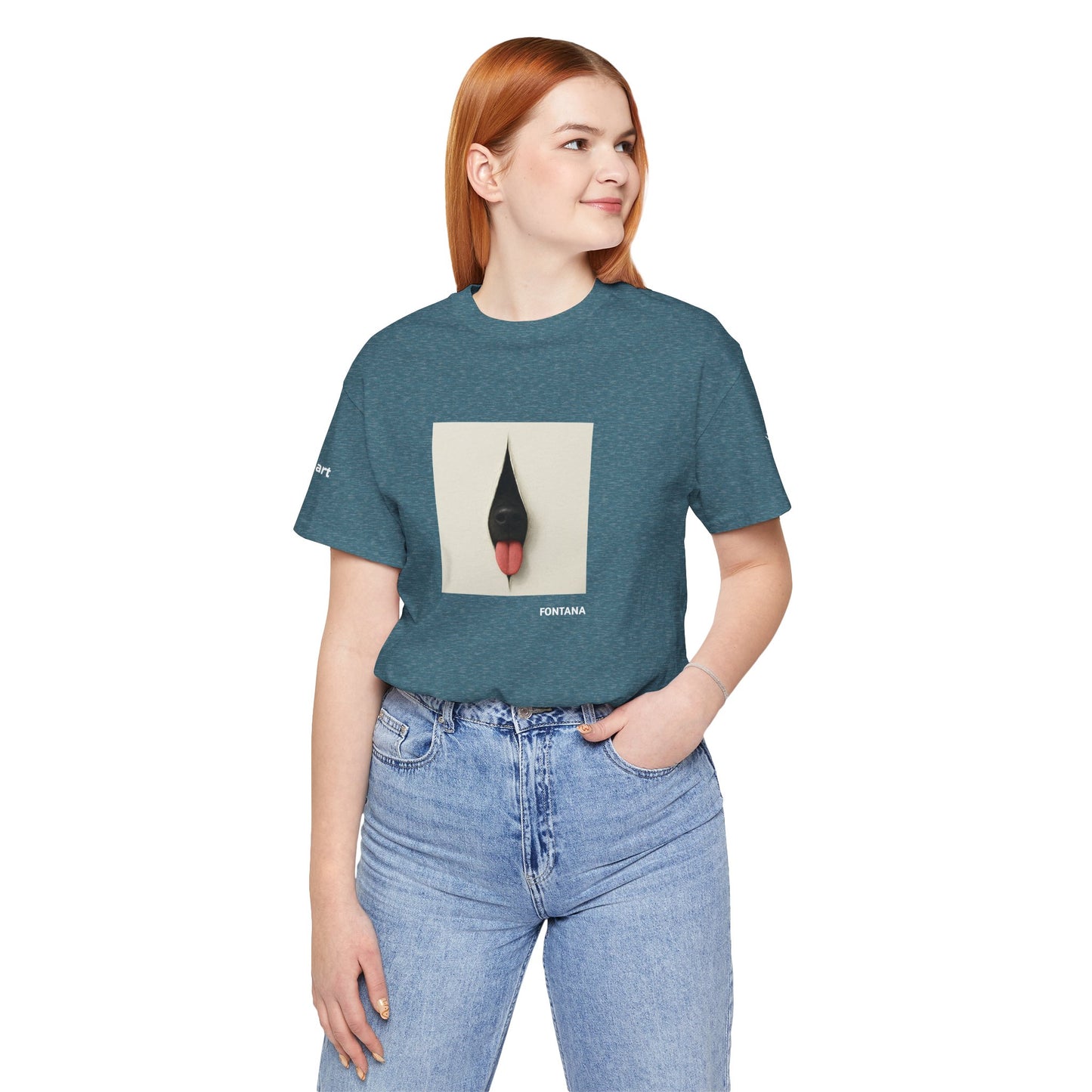 T-Shirt unisex  DOGART - FONTANA - Un dipinto iconico rivisitato con i cani