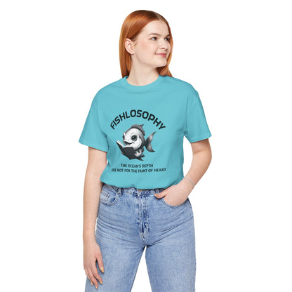 Fishlosophy Unisex Jersey Maglietta a maniche corte – Vedi la vastità anche in piccoli spazi.