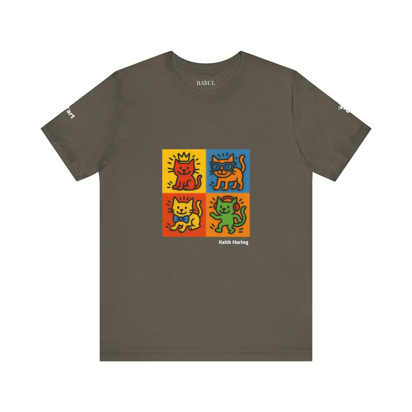 T-shirt unisex CATART - KEITH HARING - Un dipinto iconico rivisitato con i gatti