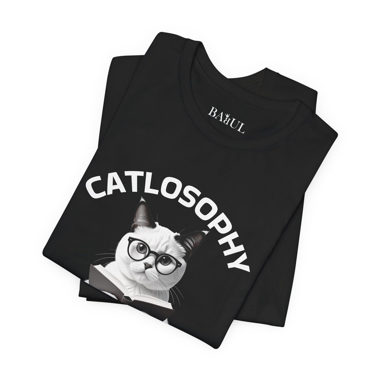 Maglietta a maniche corte unisex Catlosophy – Design "La vita non consiste nell'adattarsi"