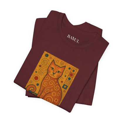 T-shirt unisex CATART - KLIMT - Dipinto iconico rivisitato con i gatti
