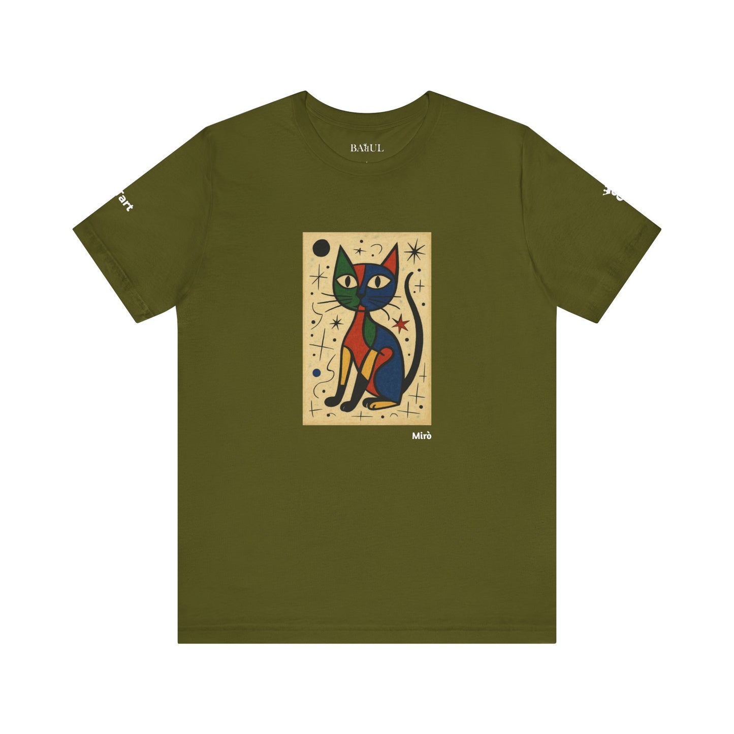 T-shirt unisex CATART - MIRO - Dipinto iconico rivisitato con i gatti