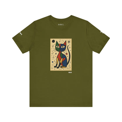 T-shirt unisex CATART - MIRO - Dipinto iconico rivisitato con i gatti