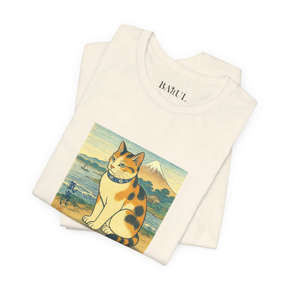 T-Shirt unisex CATART - Stile artistico giapponese UKIYO-E - Pittura iconica rivisitata con i gatti