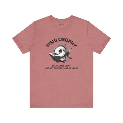 Fishlosophy Unisex Jersey Maglietta a maniche corte – Vedi la vastità anche in piccoli spazi.