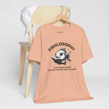 Fishlosophy Unisex Jersey Maglietta a maniche corte – Vedi la vastità anche in piccoli spazi.