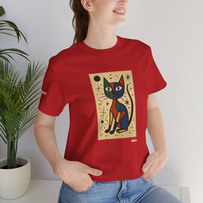 T-shirt unisex CATART - MIRO - Dipinto iconico rivisitato con i gatti