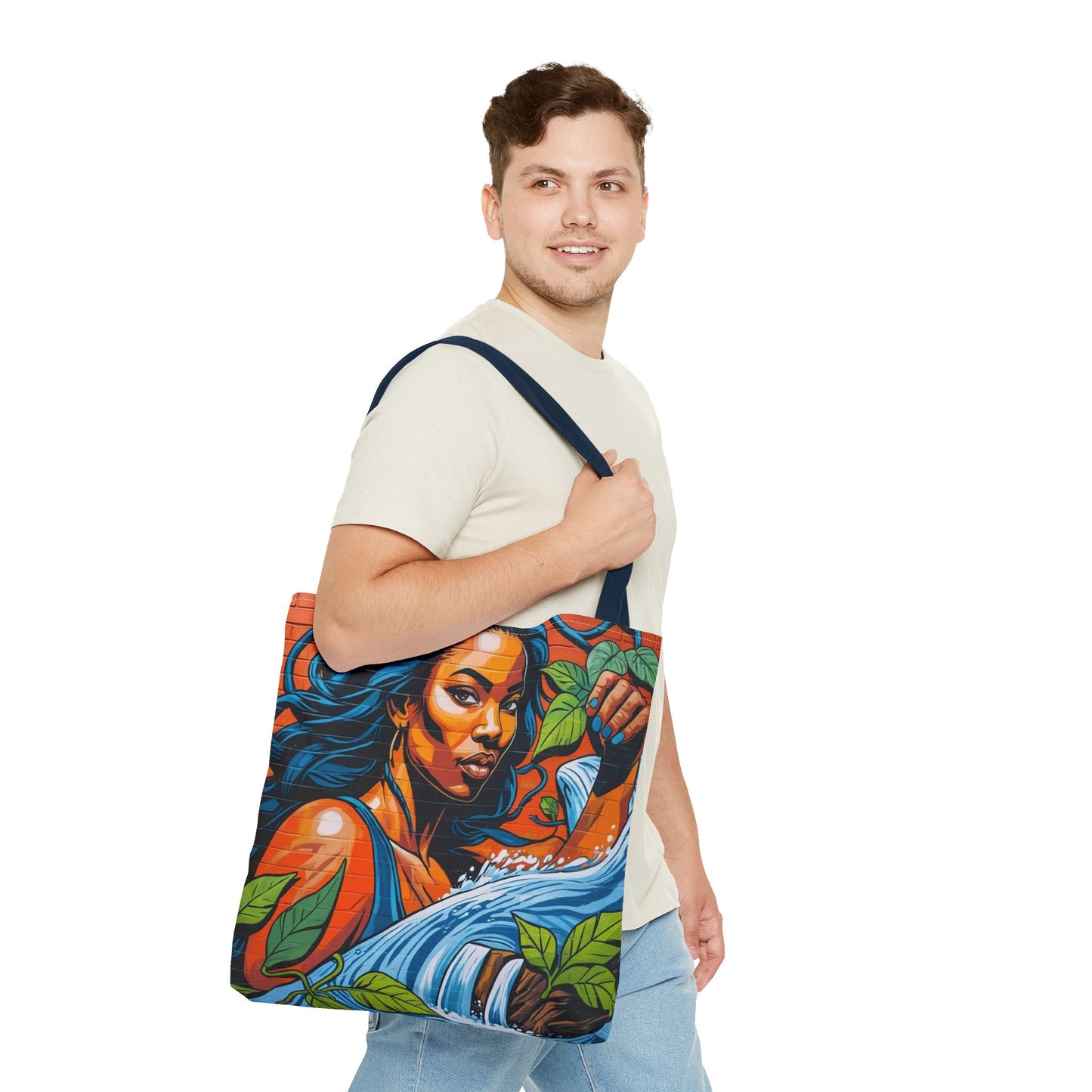 Artistic Surge - Eco-Friendly Canvas Tote Bag - WOMAN WITH WATER
