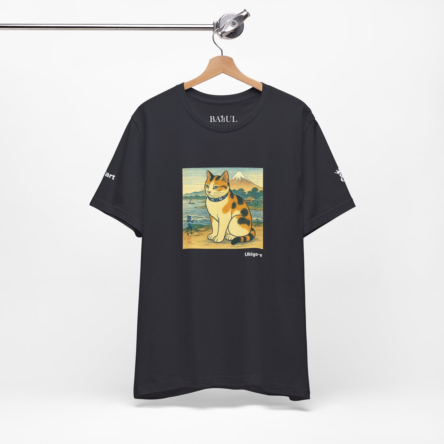 T-Shirt unisex CATART - Stile artistico giapponese UKIYO-E - Pittura iconica rivisitata con i gatti