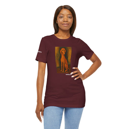 Unisex T-Shirt con cane DOGART  - MODIGLIANI - Un dipinto iconico rivisitato con i cani