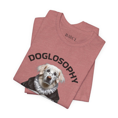 Maglietta a maniche corte unisex Doglosophy – Design "I cani sono come gli umani ma senza difetti"