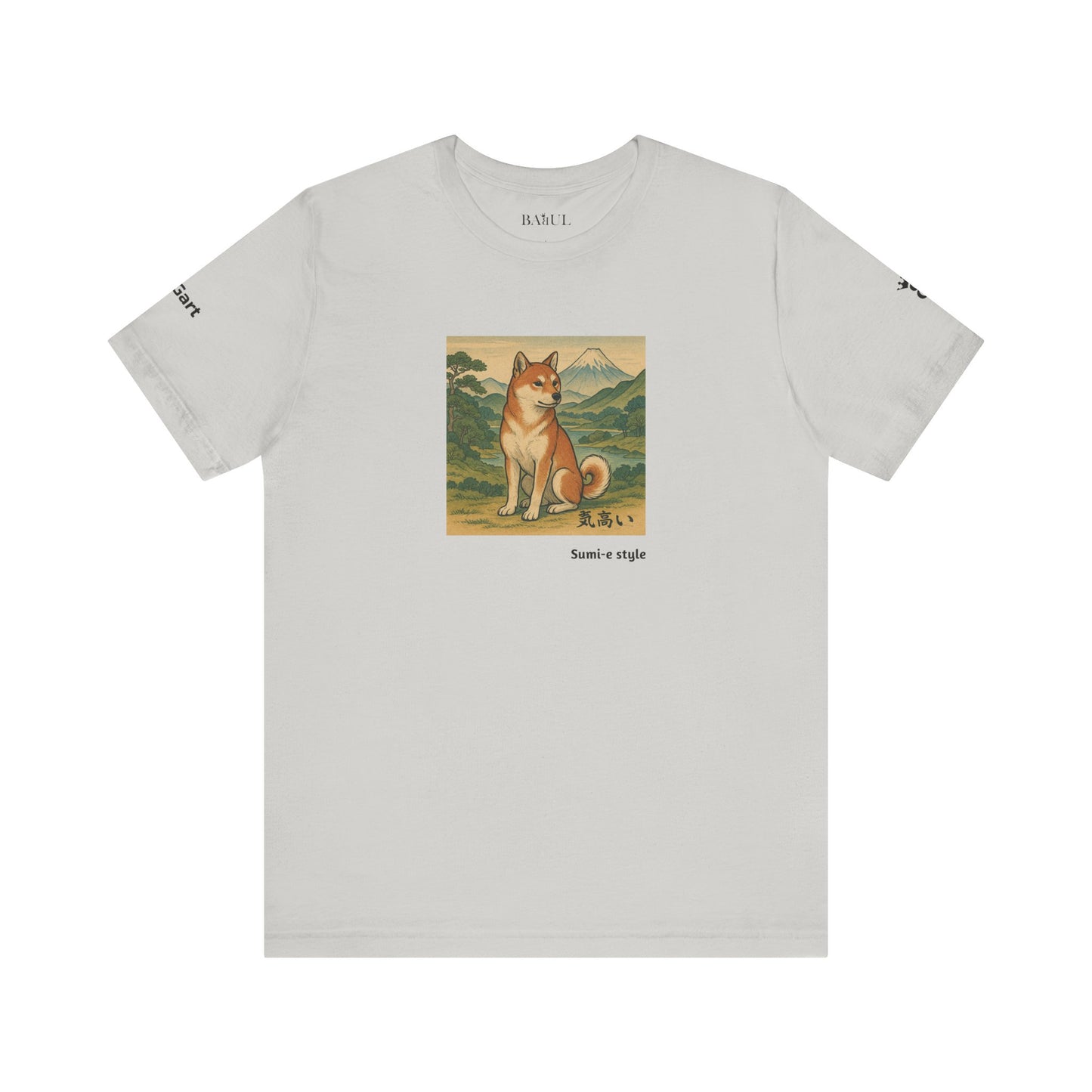 Unisex T-Shirt con cane DOGART - STILE SUMI-E - Dipinto iconico rivisitato con i cani