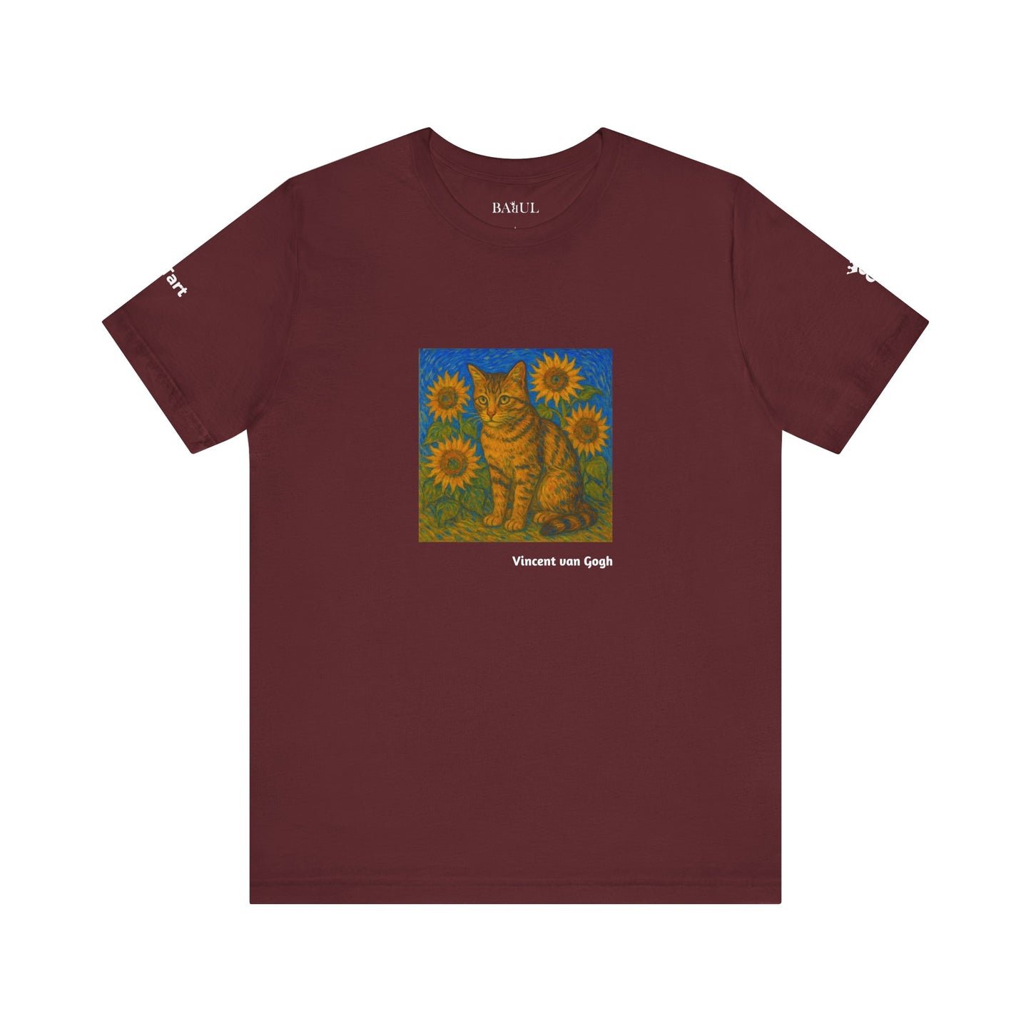 T-shirt unisex CATART - Vincent van Gogh - Un dipinto iconico rivisitato con i gatti