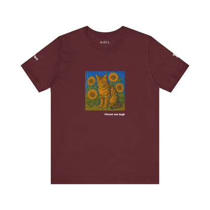 T-shirt unisex CATART - Vincent van Gogh - Un dipinto iconico rivisitato con i gatti