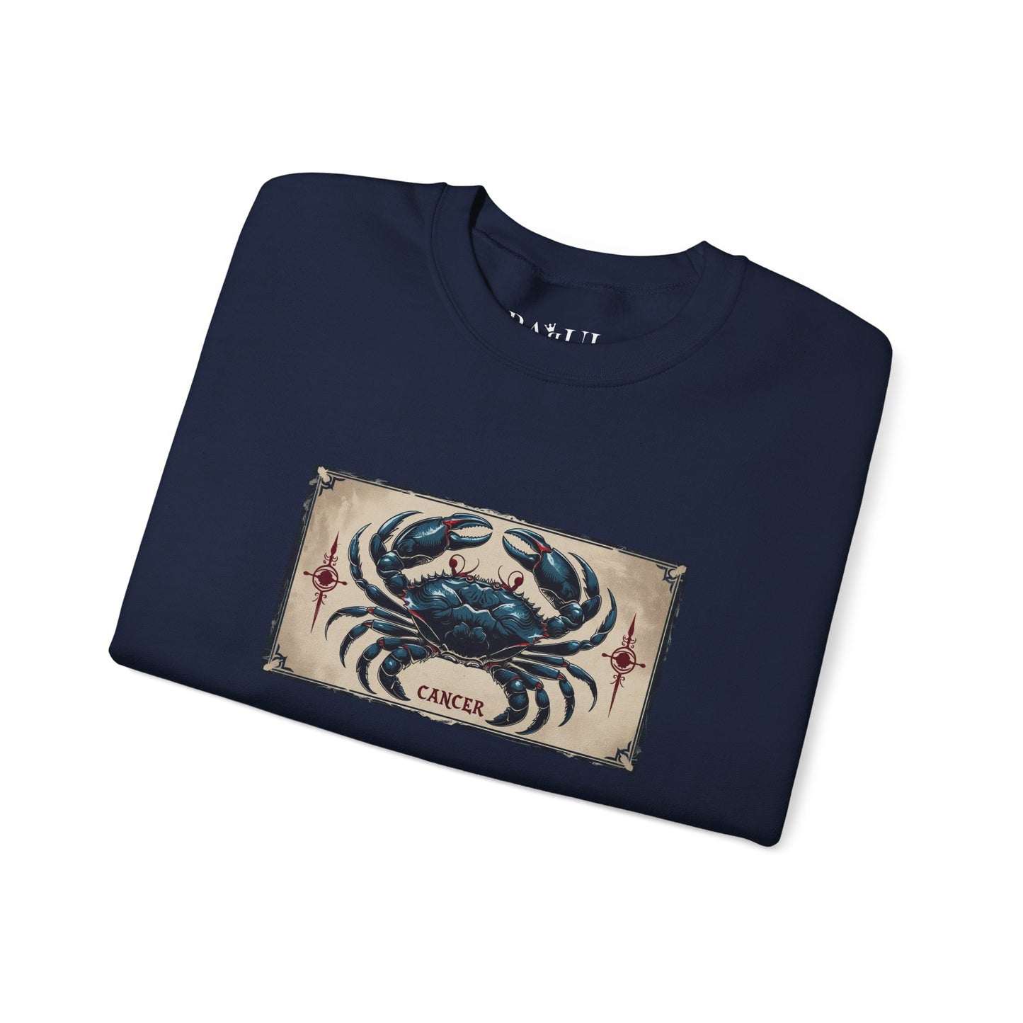 Cancro - Felpa Zodiaco Gotico, grafica in Blu