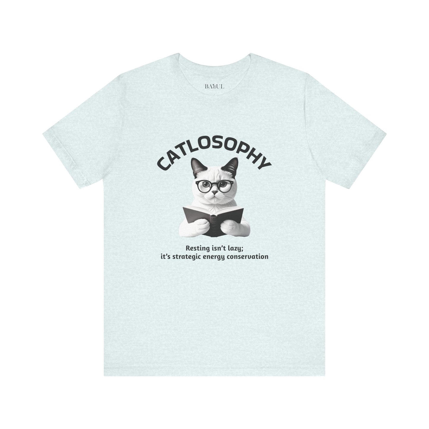 Catlosophy Unisex Jersey Maglietta a maniche corte – Design "Riposare non è pigrizia"