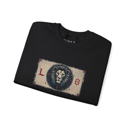 Leone - Felpa Zodiaco Gotico, grafica in Blu
