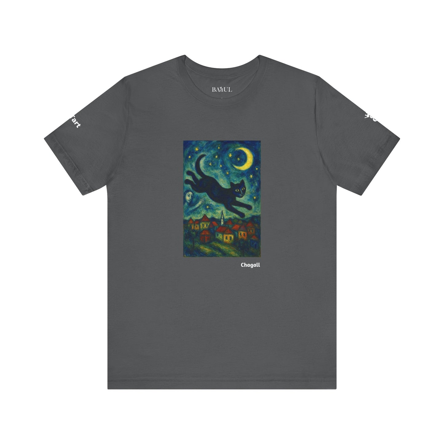 T-shirt unisex CATART - MARC CHAGALL - Un dipinto iconico rivisitato con i gatti
