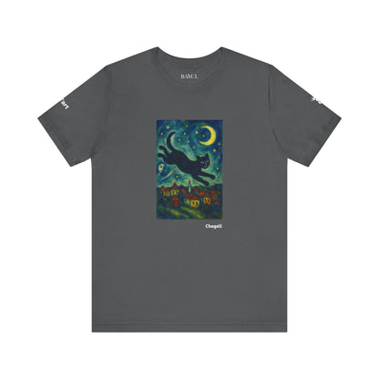 T-shirt unisex CATART - MARC CHAGALL - Un dipinto iconico rivisitato con i gatti