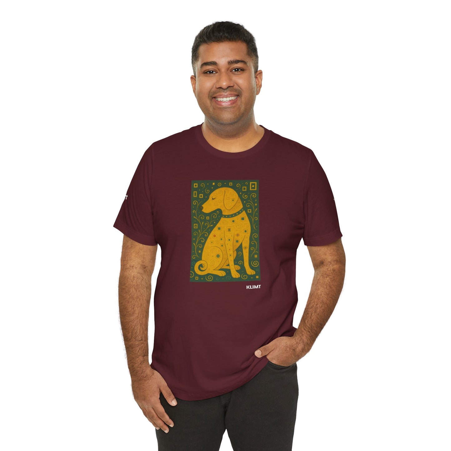 Unisex T-Shirt con cane DOGART  - KLIMT - Dipinto iconico rivisitato con i cani
