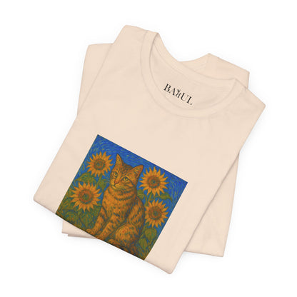T-shirt unisex CATART - Vincent van Gogh - Un dipinto iconico rivisitato con i gatti
