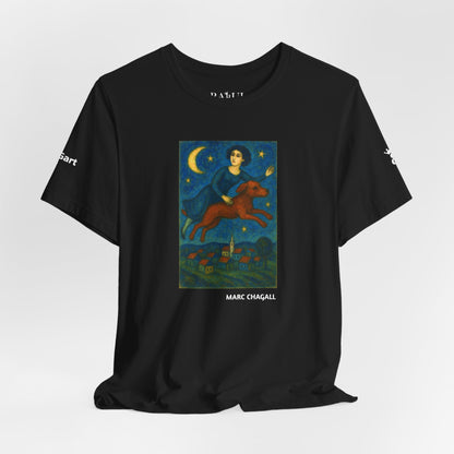 T-Shirt unisex  DOGART - MARC CHAGALL - Un dipinto iconico rivisitato con i cani