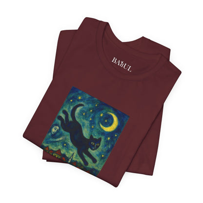 T-shirt unisex CATART - MARC CHAGALL - Un dipinto iconico rivisitato con i gatti